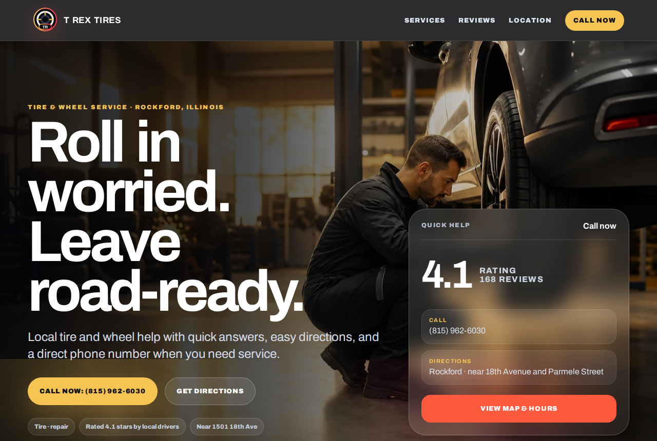 Estimate-focused home services website design example